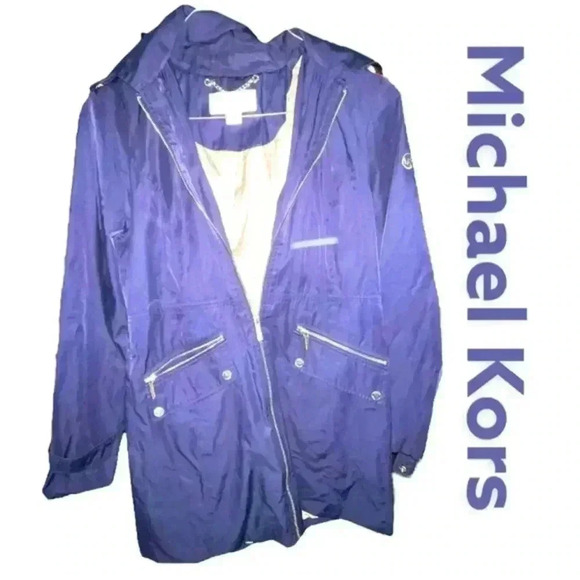 Michael Kors Navy Blue Trench Coat - Picture 1 of 8